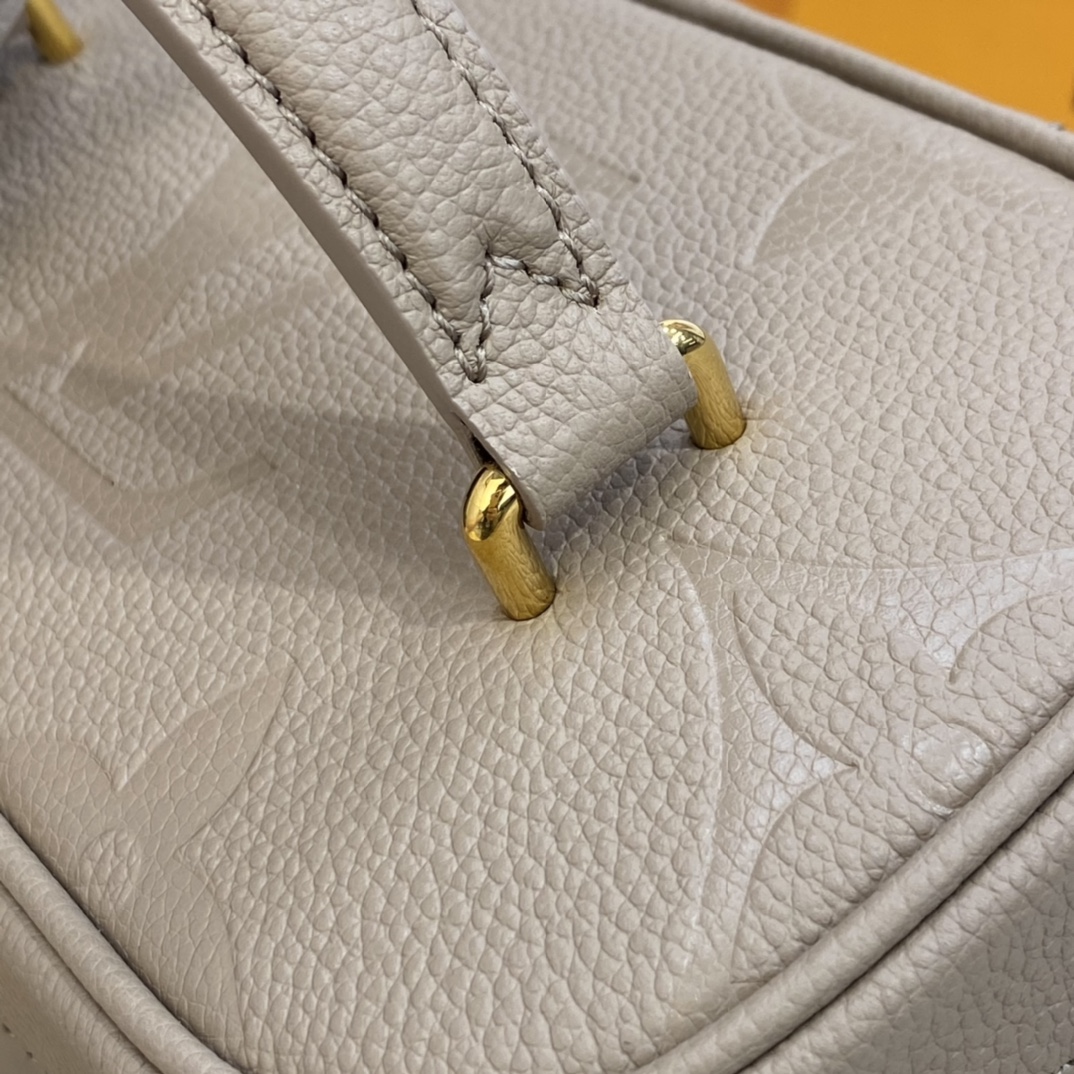 Louis Vuitton VANITY PM Handbag Monogram Empreinte M45608 Tourterelle Beige